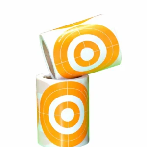 Two rolls of orange Cobra 3-inch target stickers